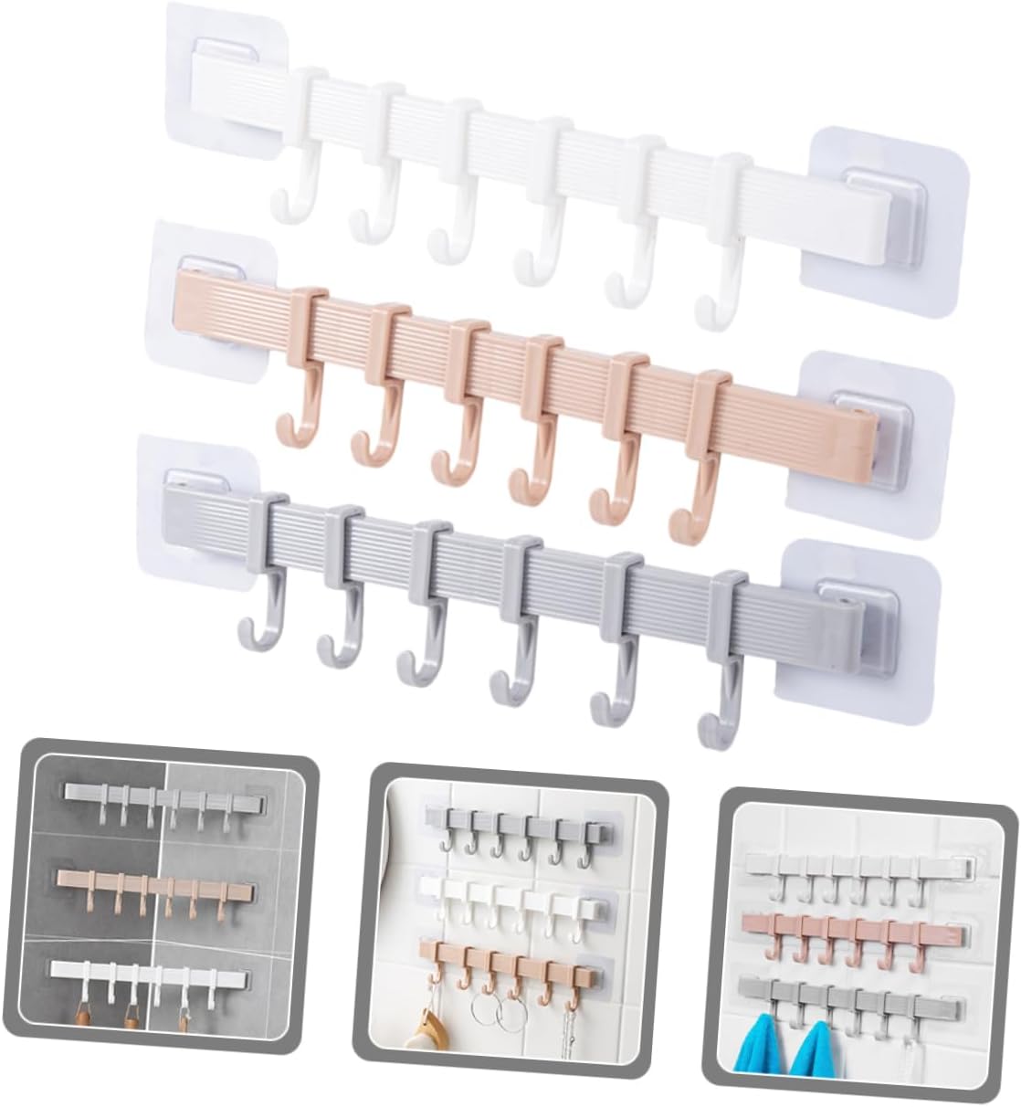 Multifunction Storage Hook Cupboard Organizer Storage Rack 6 Hook