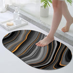 Non-Slip Gold Black Texture Bath Mat