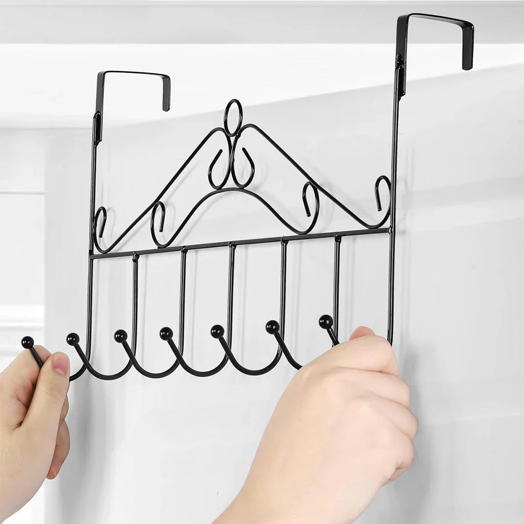 Over The Door Metal Hanger With 7 Hooks