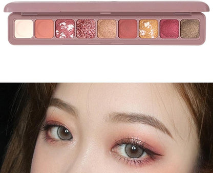 COLOR SIGN 9 Colors Glitter Eye Shadow Palette Shimmer Makeup High Pigment Eyeshadow