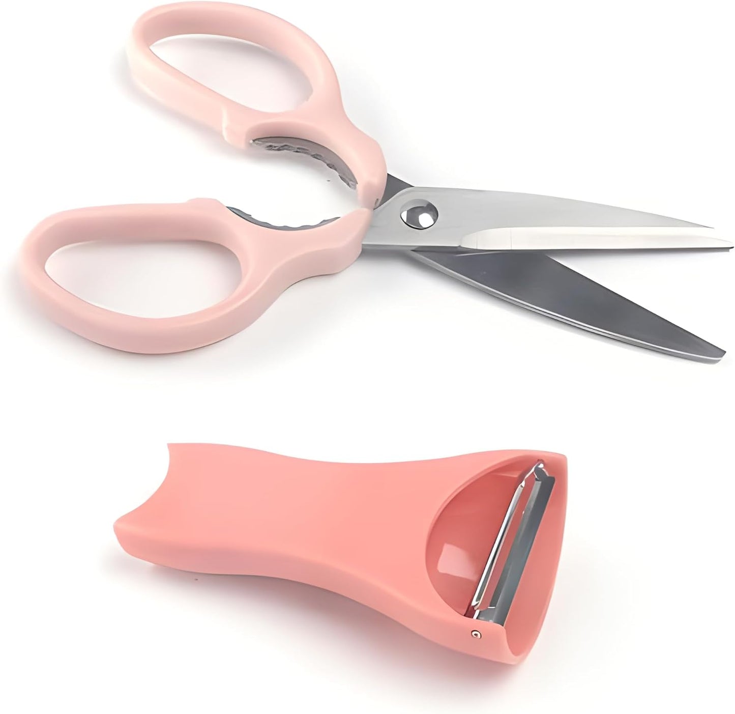 Multipurpose 2in1 Peeler And Scissors Set Kitchen Tool