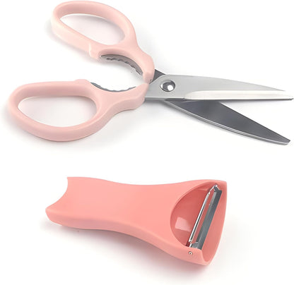 Multipurpose 2in1 Peeler And Scissors Set Kitchen Tool