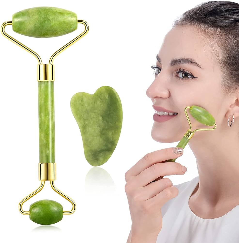 JADE ROLLER & GUA SHA FACIAL TOOL SET