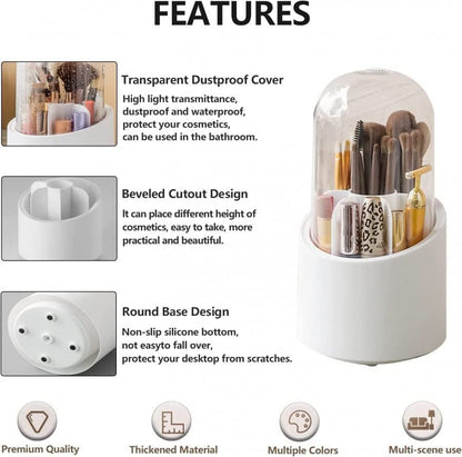 360 ° Rotating Makeup Pen Brush Storage Box Portable Lipstick Eyebrow Pen Eyeshadow Pen Brush Holder Organizer