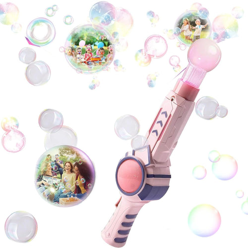 Automatic Bubble Machine Gun With Fog Magic Smoke Bubble Blower Machine Toy For Kids