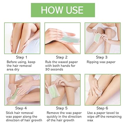 Emelie Cosmetics Waxing Strips With Aloe Vera Extract ( 20 Body Wax Strips)