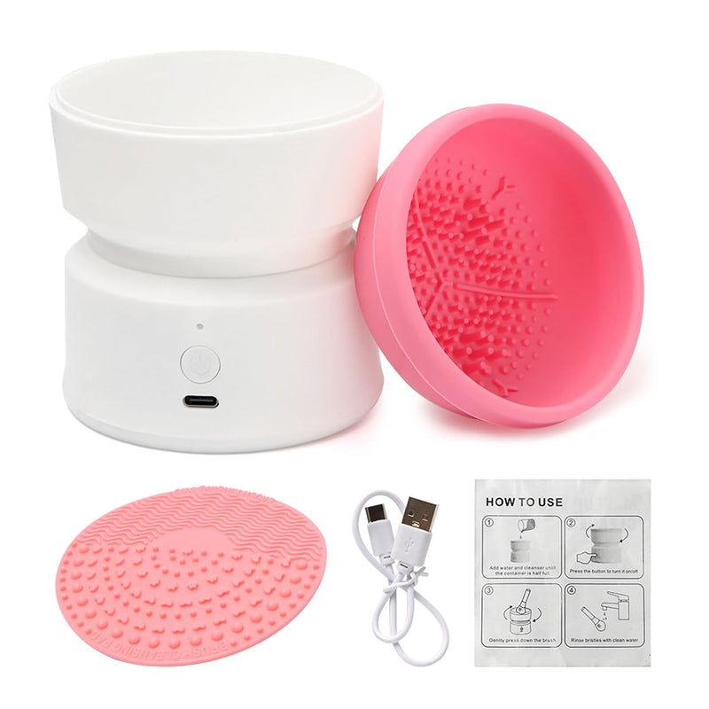 Portable Electric USB Makeup Brush Cleaner Machine Use 5V2A Adapter Or Power Bank