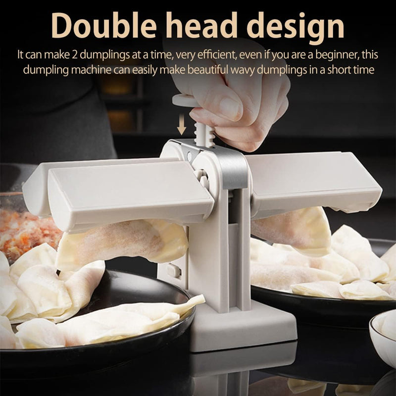 Automatic Dumpling Maker Double Head  Stainless Steel Dumpling Press Tool