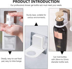 Multipurpose Self Adhesive Wall Mounted Shampoo Bottle Holder Shower Gel Bottle Rack Hook Pack of 2