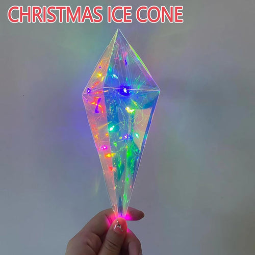 Colorful Luminous Lights Ice Cone For Decoration Reusable