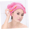 Hair Drying Hat Spa Towel Turban Cap Cute Bowknot Coral Velvet Micro-fiber