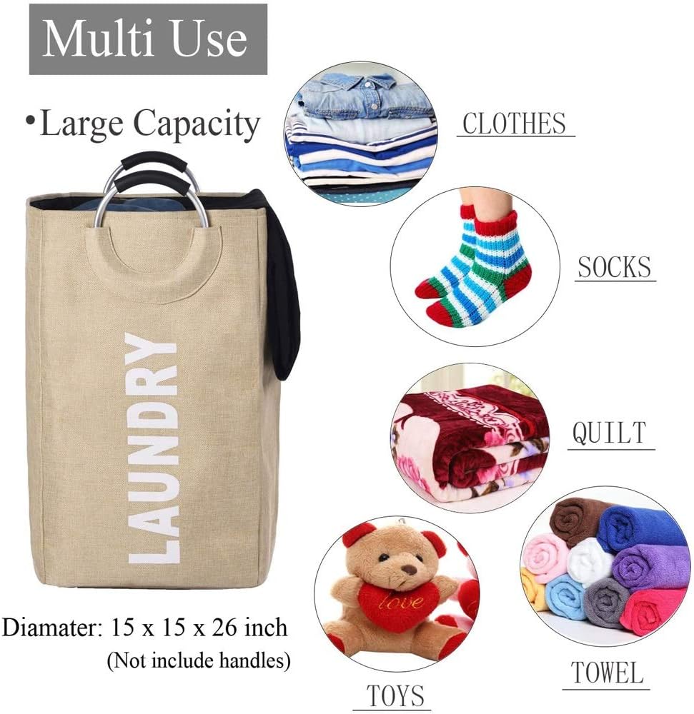 Portable Folding Laundry Waterproof Basket With Handle