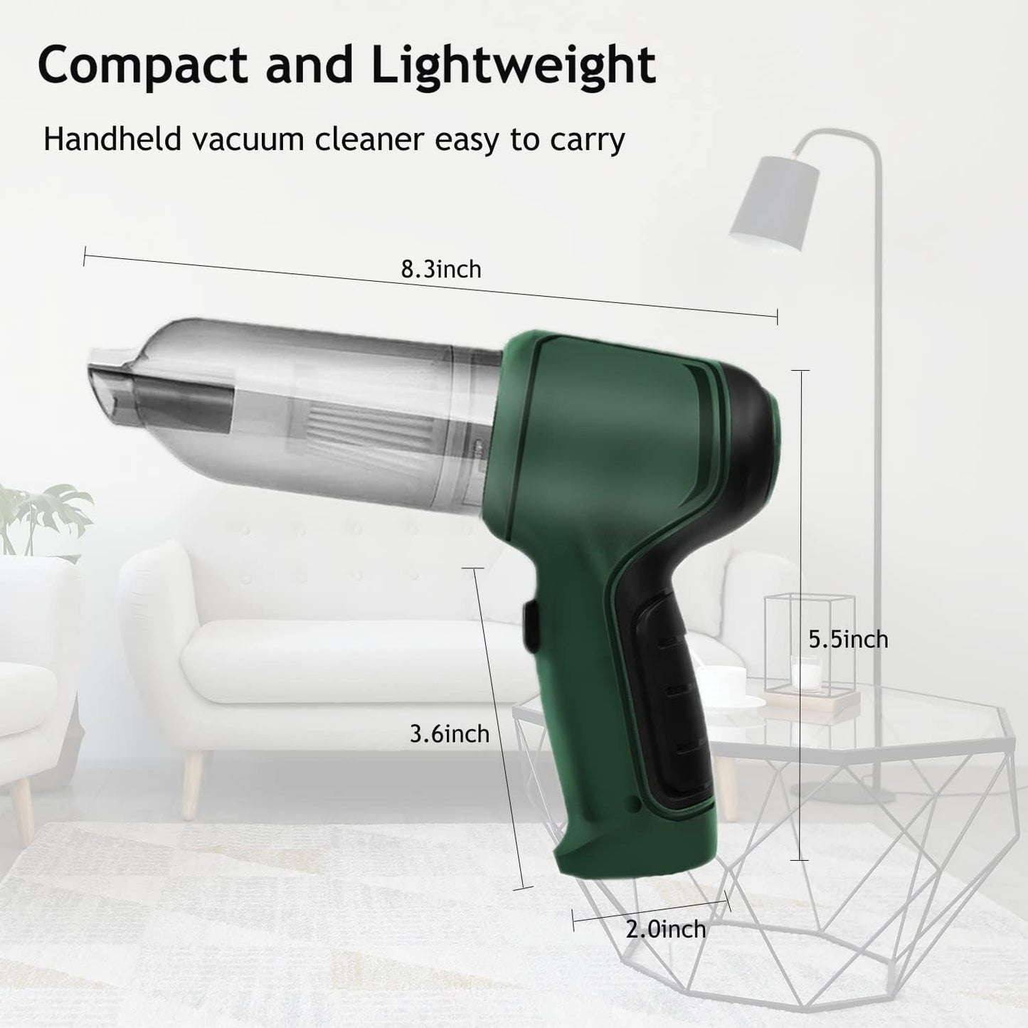 Multipurpose Portable Cordless Car Vacuum Cleaner Wireless with 9000Pa Suction Power And Air Blower Heavy Quality