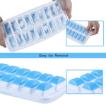 Silicone Half Moon D Shape Ice Cube Mold Tray With Lid