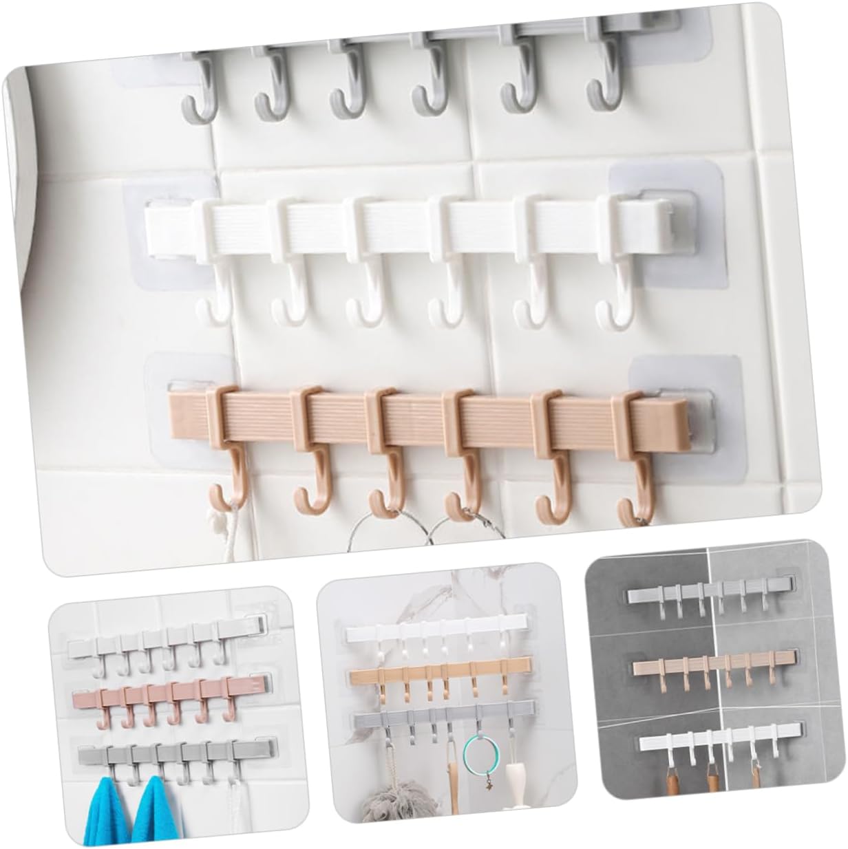 Multifunction Storage Hook Cupboard Organizer Storage Rack 6 Hook