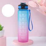 Motivational Portable Time Mark Sports Water Bottle Approx Capacity 1 Liter