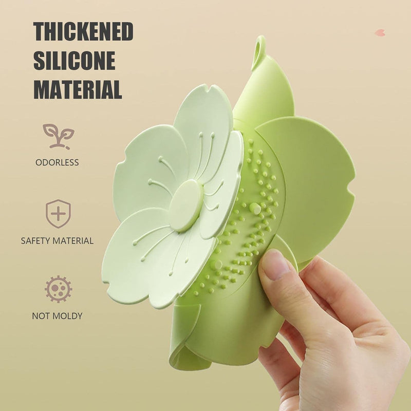 Silicone Flower Shaped Hair Stopper Shower Drain