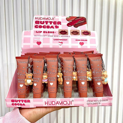 Hudamoji Cocoa Butter Bear Tube Lip Gloss 6pcs