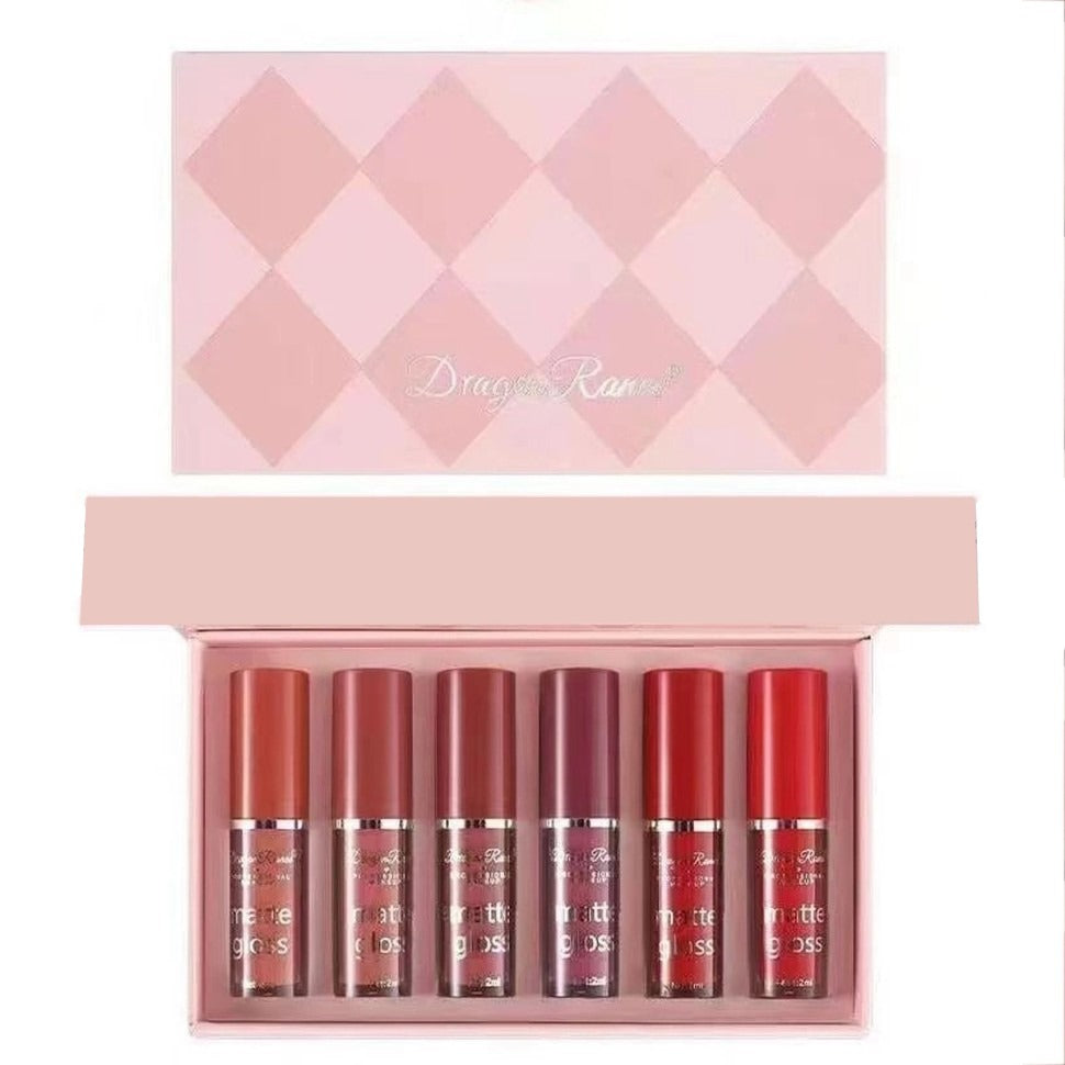 Dragon Ranee Matte Gloss Lipgloss 6Pcs Set