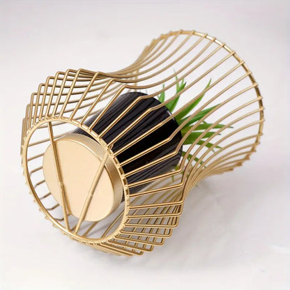Gold Metallic Nordic Mini Artificial Cute Plant Pot Holder Stand
