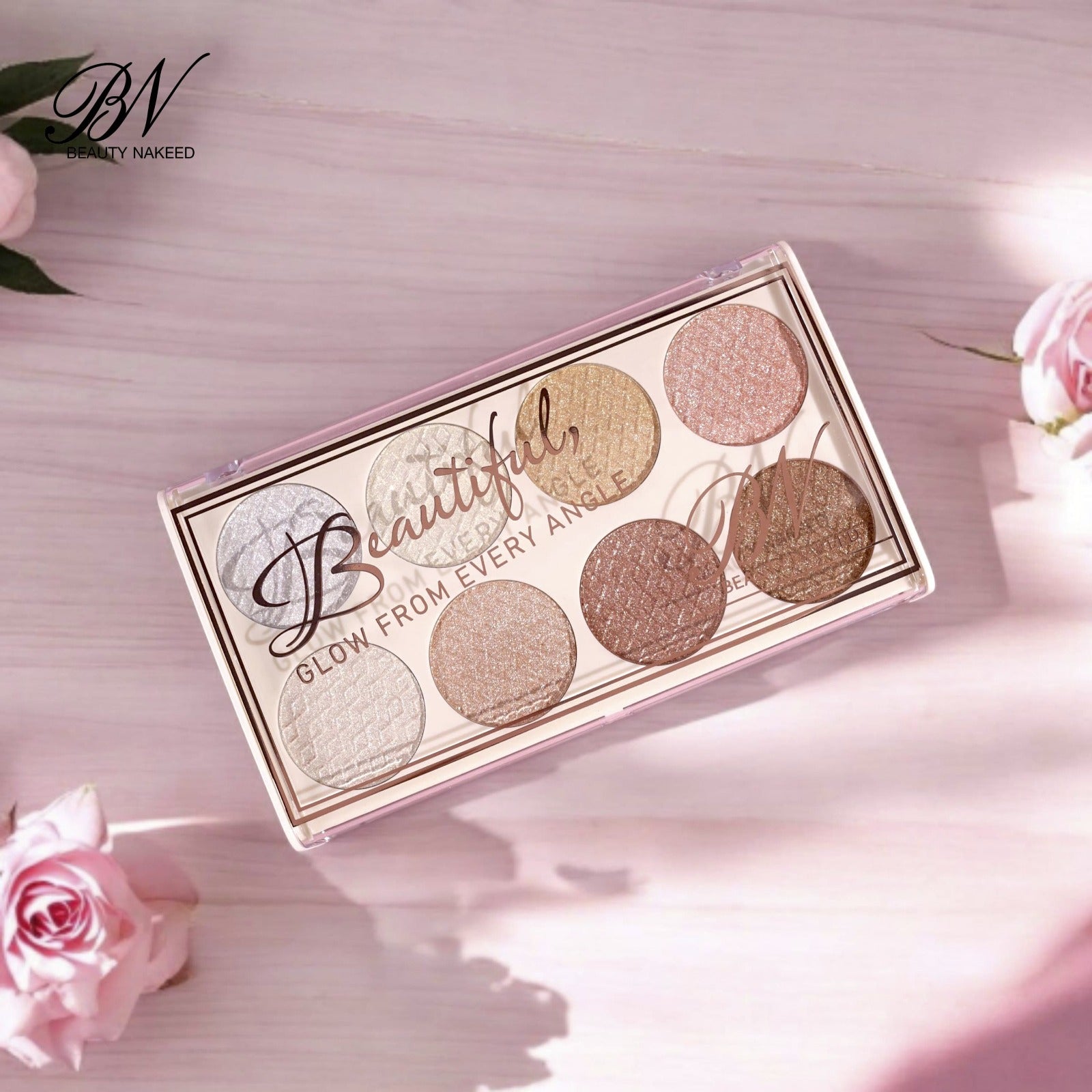 Beauty Nakeed BN Beautiful Glow From Every Angle 8in1 Highlighter Palette