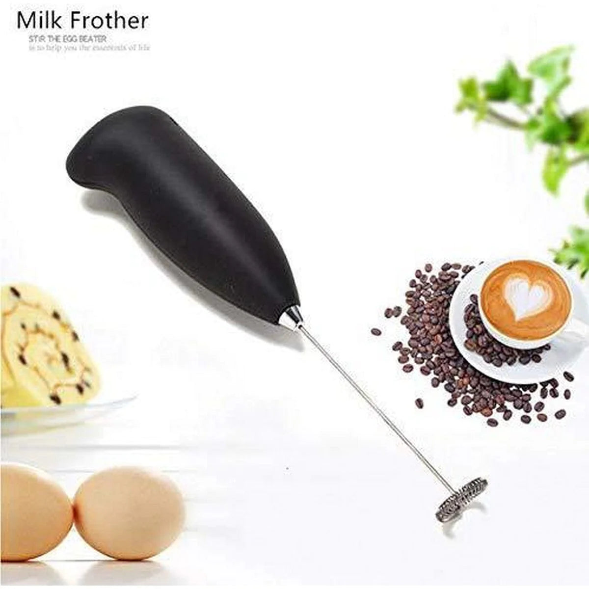 Coffee Beater Coffee Milk Drink Electric Whisk Mixer ( Premium Quality ) +Stainless Steel Coffee Mug Self Stiring Mug