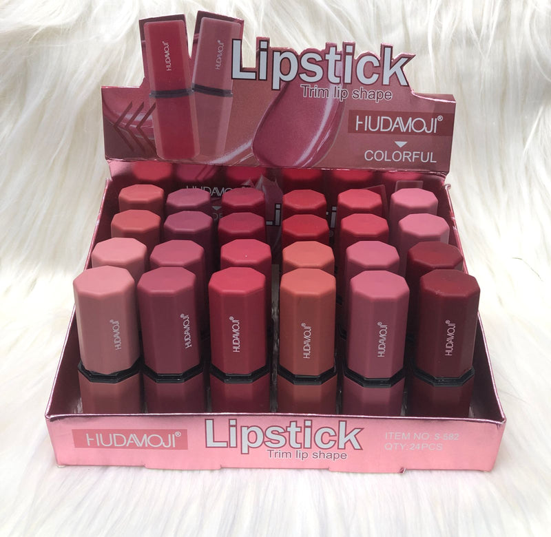 Hudamoji Trim Lip Shape Matte Lipstick 12Pcs Set