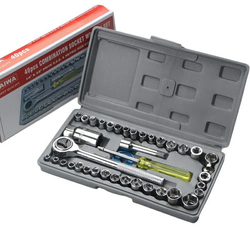 Socket Wrench Set 40 Pcs Tool Kit For Car