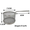 Stainless Steel Mini Round Fry Basket French Fries Holder Fried Food Table Serving