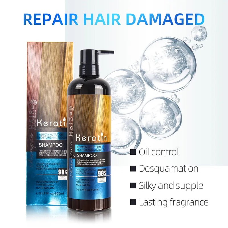 Keratin Shampoo Conditioner Hair Mask And Hair Serum 4in1 Deal