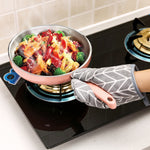 Heat Resistant Cotton Microwave Oven Gloves Oven Pot Holder Baking Glove