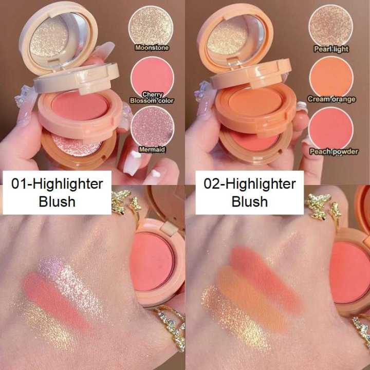 3in1 Blusher + Highlighter Shade 02