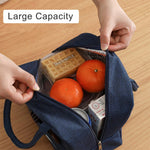 Portable Canvas Thermal Food Storage Insulated Lunch Bag Waterproof