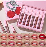 Dragon Ranee Cherry Matte Lipstick Long Lasting And Waterproof Lip Gloss 6Pcs Set