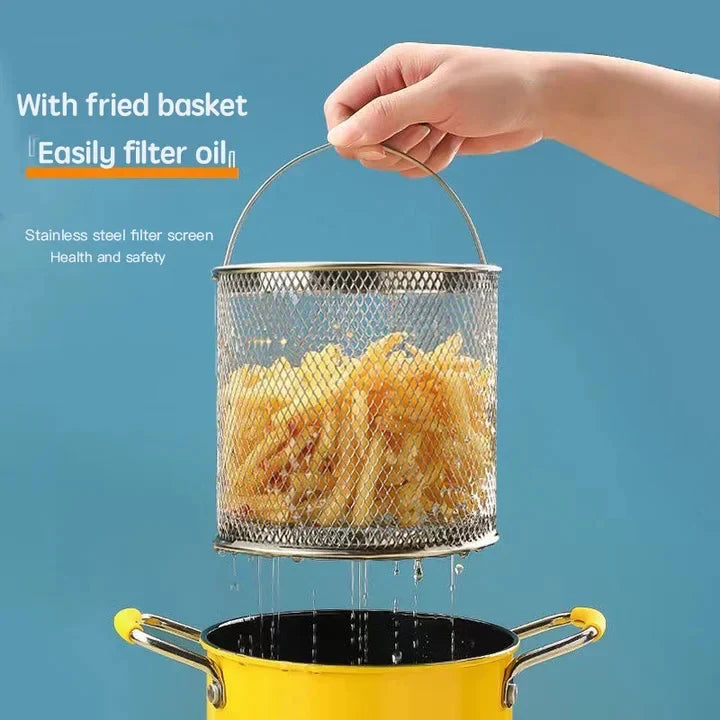 Multifunctional Deep Frying Strainer Pot Non Stick Heavy Duty