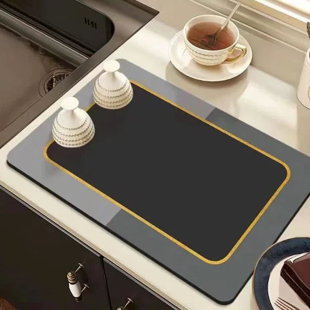 Anti Slip Simple Countertop Table Mat Dish Drying Mat