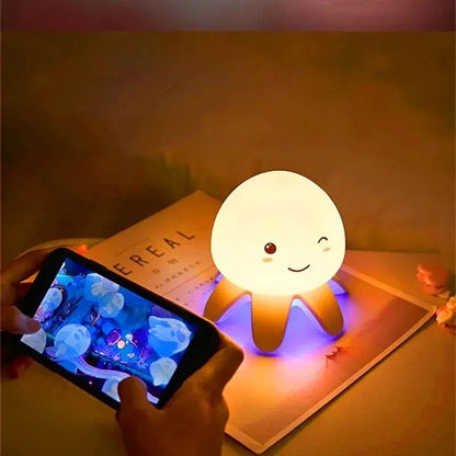 Rechargeable Jellyfish LED Night Light With Music Lamp