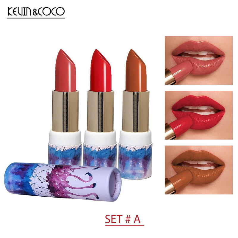 KEVIN & COCO Matte Lipstick 3Pcs Set