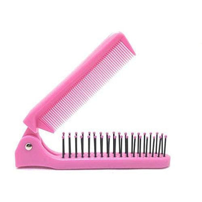 2in1 Double Head Foldable Pocket Hair Comb Brush