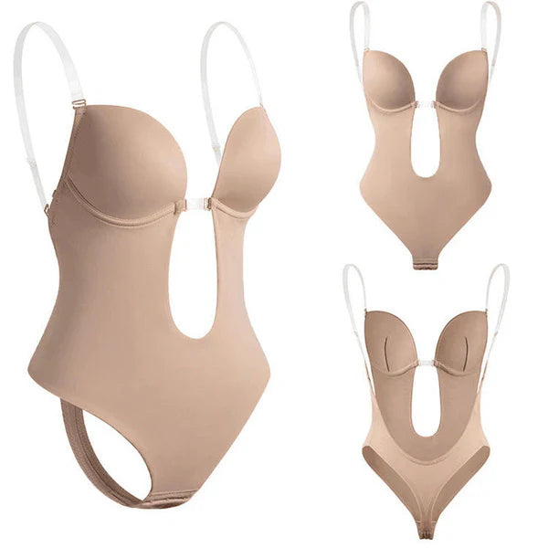 Beautygirl High Quality Invisible & Adjustable Straps Full Body Shaper With Toilet Hole 8809