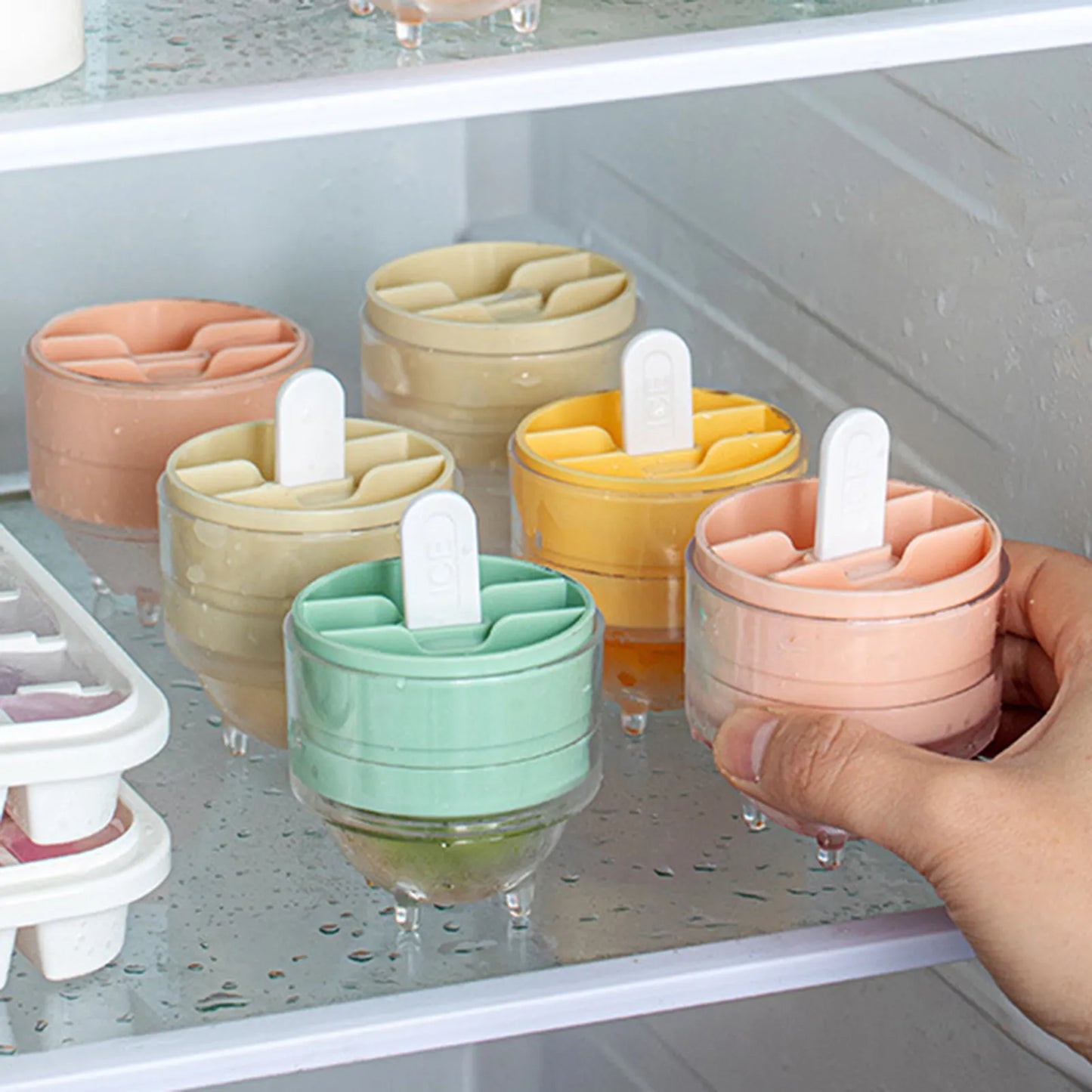 Popsicles Ice Ball Mold Easy Demolding Lollipop Ice Ball Making Mold Pack Of 4