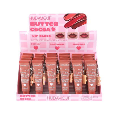 Hudamoji Cocoa Butter Bear Tube Lip Gloss 6pcs