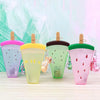 Cute Ice Cream Bottle With Straw 320ml