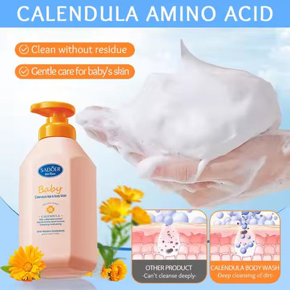 SADOER Children's Calendula Amino Acid Gentle Moisturizing Shampoo and Bath Gel 600ml