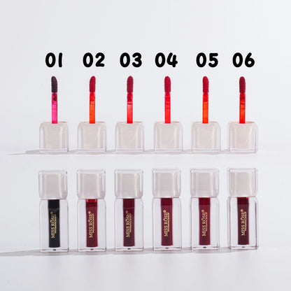Miss Rose Crystal No Transfer 2in1 Lipstick Tint & Liquid Blusher 6pcs Set