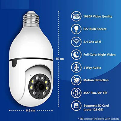 360° Wireless Wifi Panoramic Bulb Camera