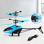 Mini Rechargeable Induction RC Helicopter Aircraft Airplane Toy