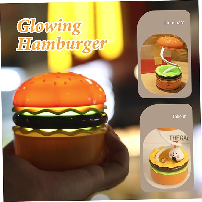 Cute Burger LED Lamp  Rotatable And Adjustable Light For Kids