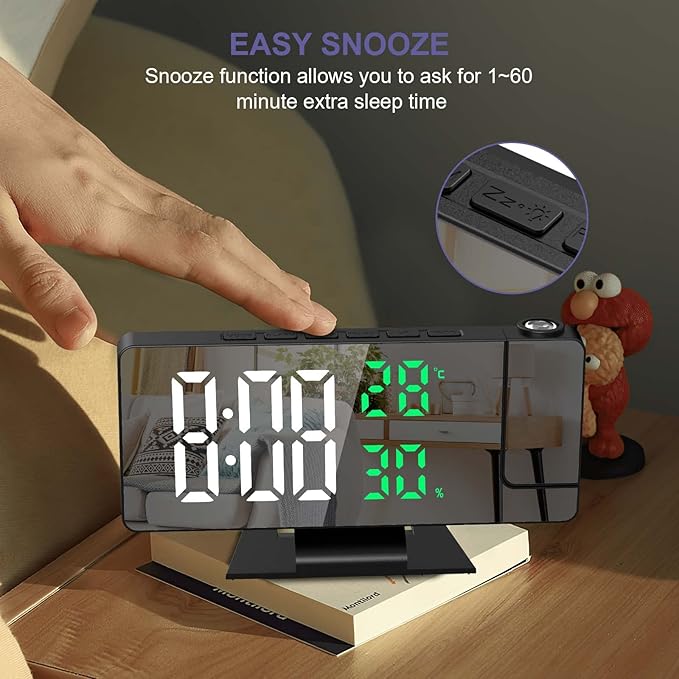 LED Projection Alarm Clock Digital Clock