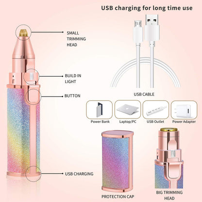 2-in-1 Electric Hair Remover & Trimmer for Women